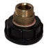 ADAPTER DO ZBIORNIKA 1000L  S60x6 wewnętrzny x 1" BSP zewnętrzny mosiężny